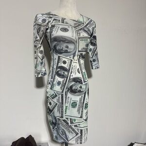 Stylish Money Print Dress